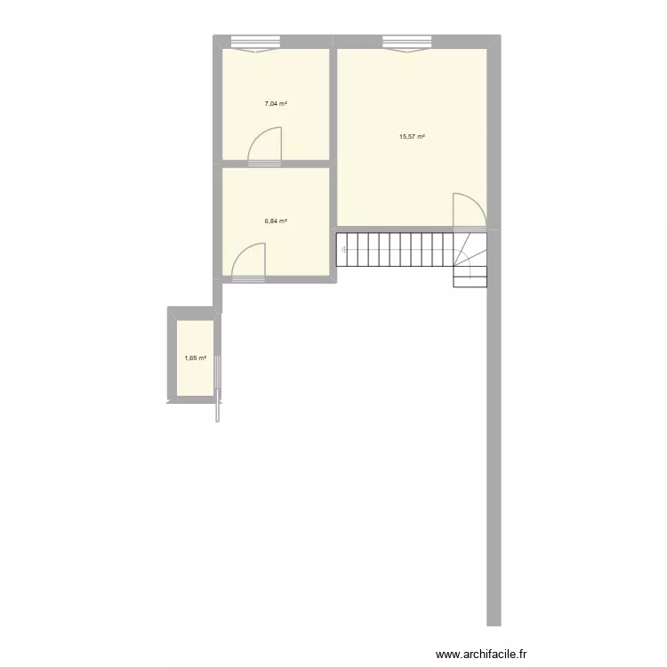 APPT112 après travaux. Plan de 4 et 31 m² APPT112 après travaux. Plan de 4 et 31 m²