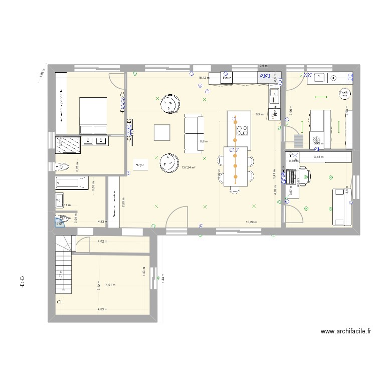 MARTIGNAS valy 3. Plan de 1 pièce et 137 m2