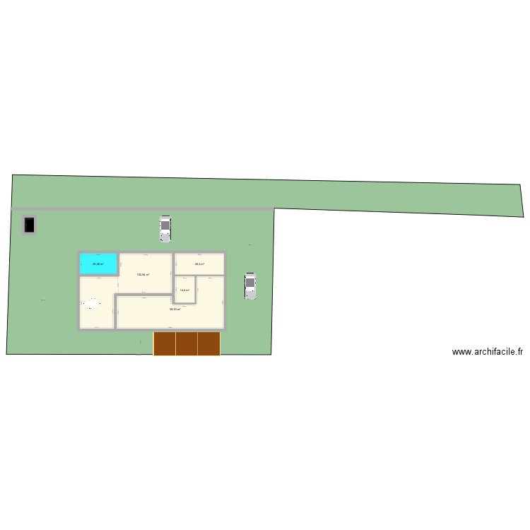 BROUZET 2. Plan de 6 pièces et 270 m2