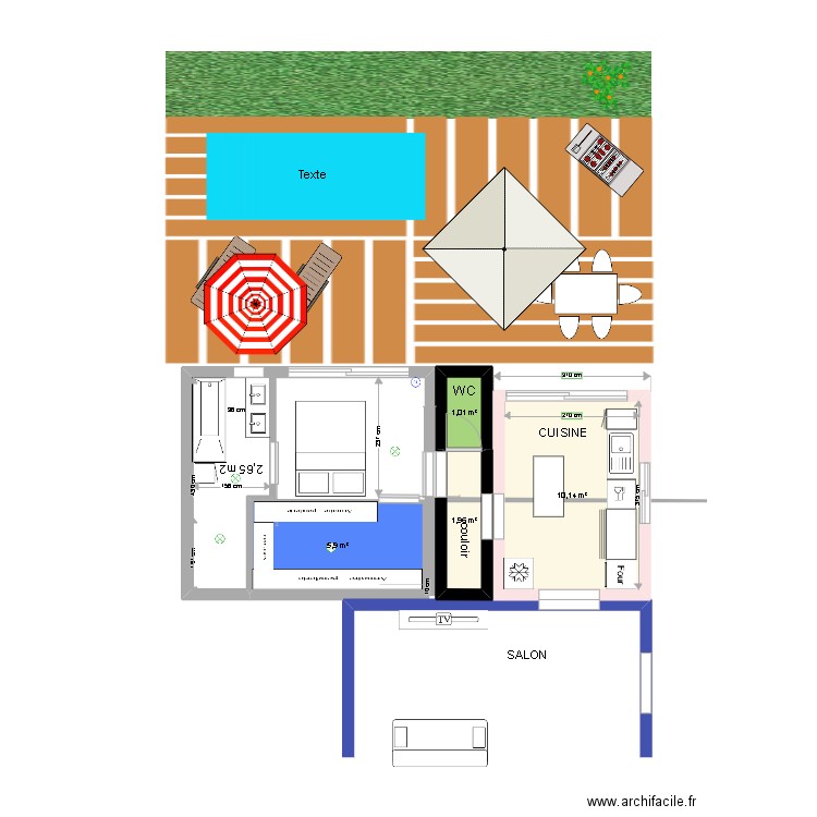 PLAN MAISON COMPLET TOTAL MAISON. Plan de 4 pièces et 19 m2