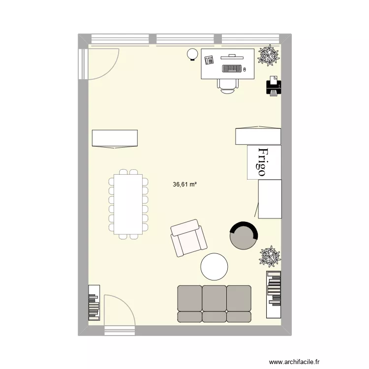 Accueil de jour. Plan de 1 Pièce et 37 m² Accueil de jour. Plan de 1 Pièce et 37 m²
