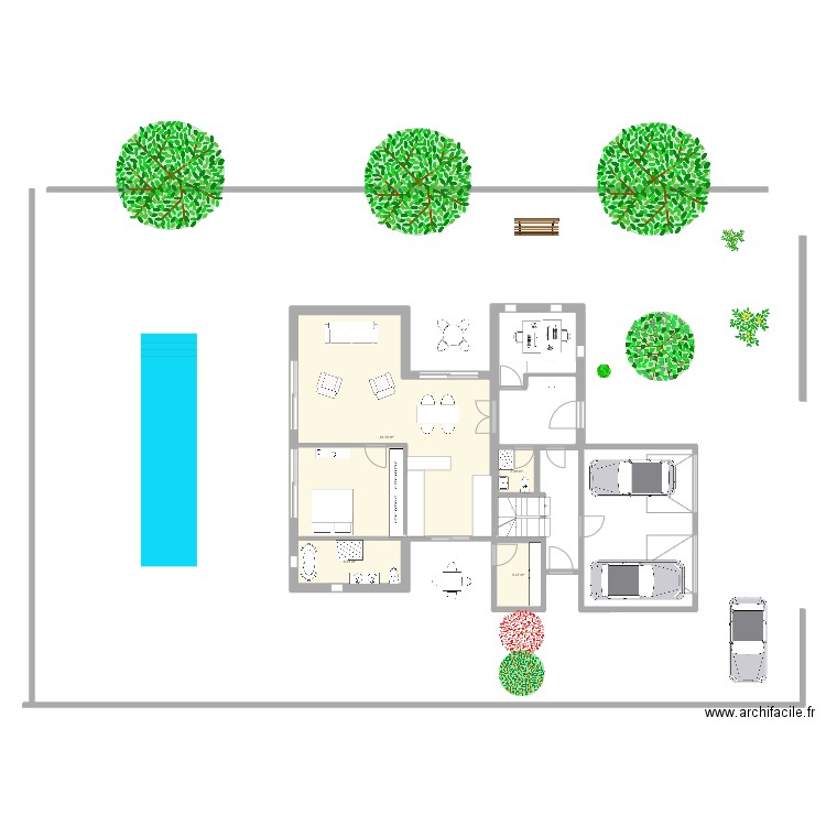 ba 3. Plan de 5 pièces et 93 m2
