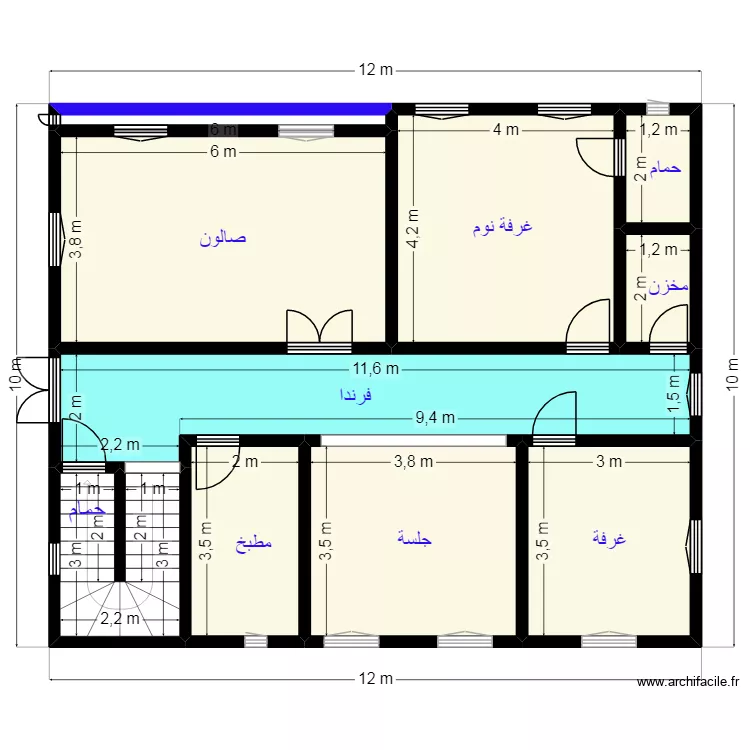 Plan 12X10 Clint 242 05 797 61 98. Plan de 10  et 101 m²