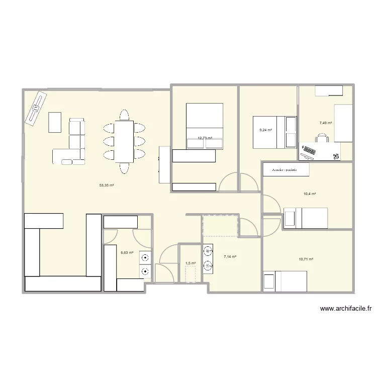 mmmmmmmmmaaaaaaaaaaaiiiiiissson. Plan de 9  et 119 m²