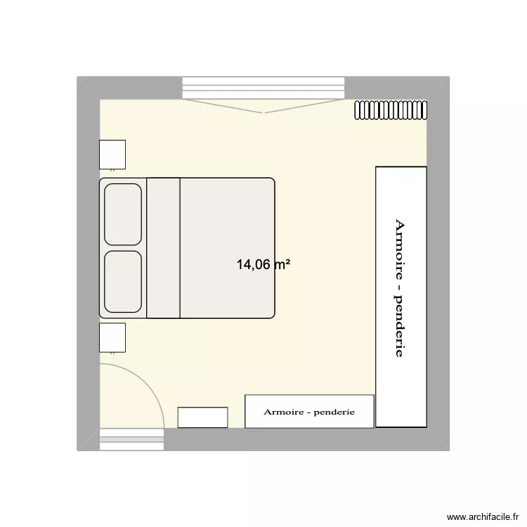 Appart 1. Plan de 1 Pièce et 14 m² Appart 1. Plan de 1 Pièce et 14 m²