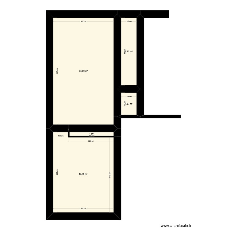rickal. Plan de 5 pièces et 66 m2
