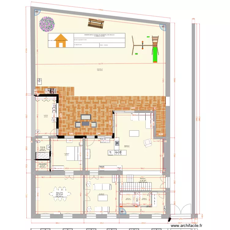 WIMILLE REZ DE CHAUSSEEAVEC MOBILIER . Plan de WIMILLE REZ DE CHAUSSEEAVEC MOBILIER . Plan de