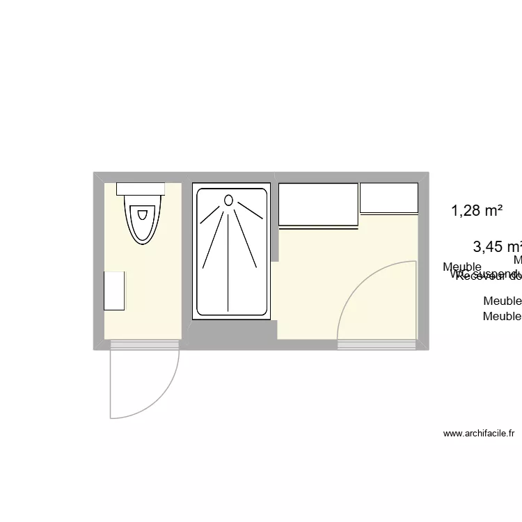 Poncet. Plan de 2  et 5 m²