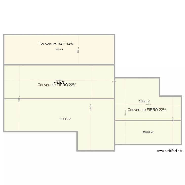 Couverture Batiment existant. Plan de Couverture Batiment existant. Plan de