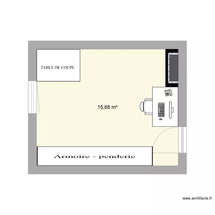 Atelier couture. Plan de 