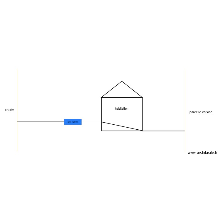 plan coupe. Plan de 0 pièce et 0 m2
