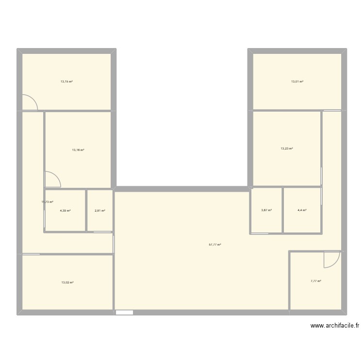 Leudeville 2. Plan de 12 pièces et 158 m2