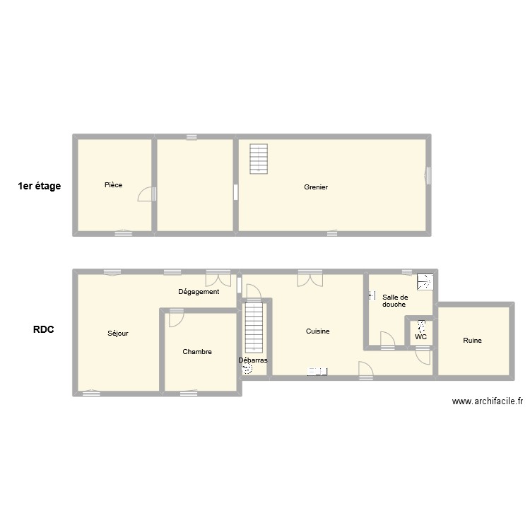 evrard. Plan de 10 pièces et 230 m2