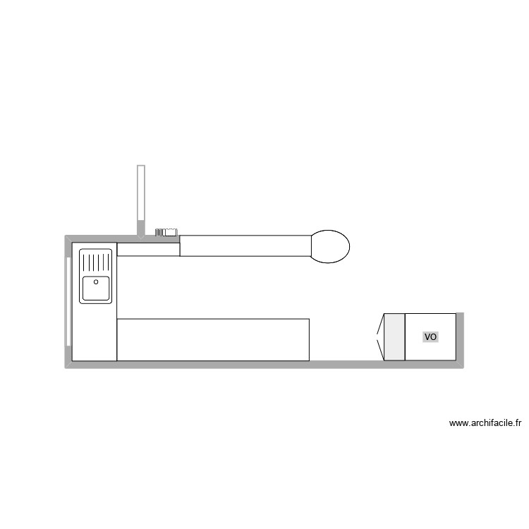 Cuisine. Plan de 0 pièce et 0 m2