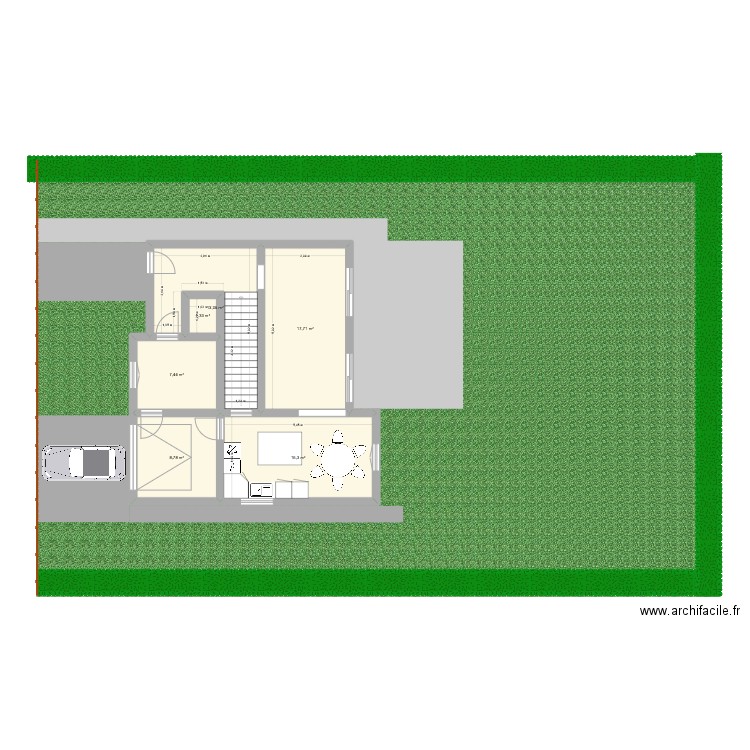 durtol. Plan de 6 pièces et 65 m2