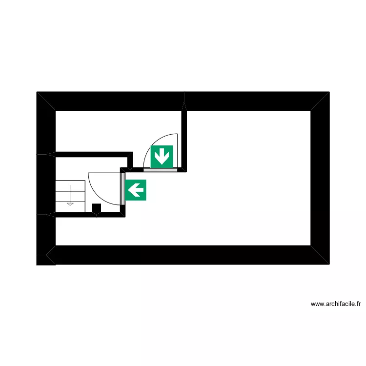 Fermette - cave. Plan de 
