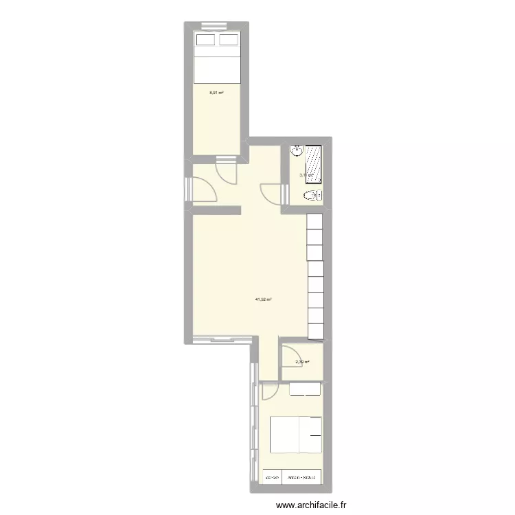 appart chauffage. Plan de 4 et 56 m² appart chauffage. Plan de 4 et 56 m²