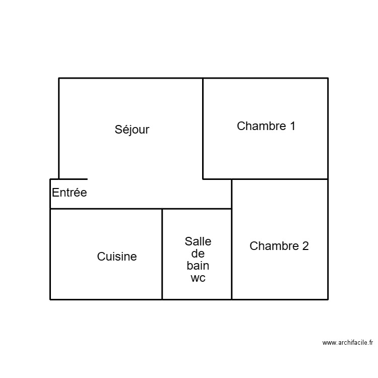 QUIMPER PARCHAP. Plan de 5 pièces et 24 m2