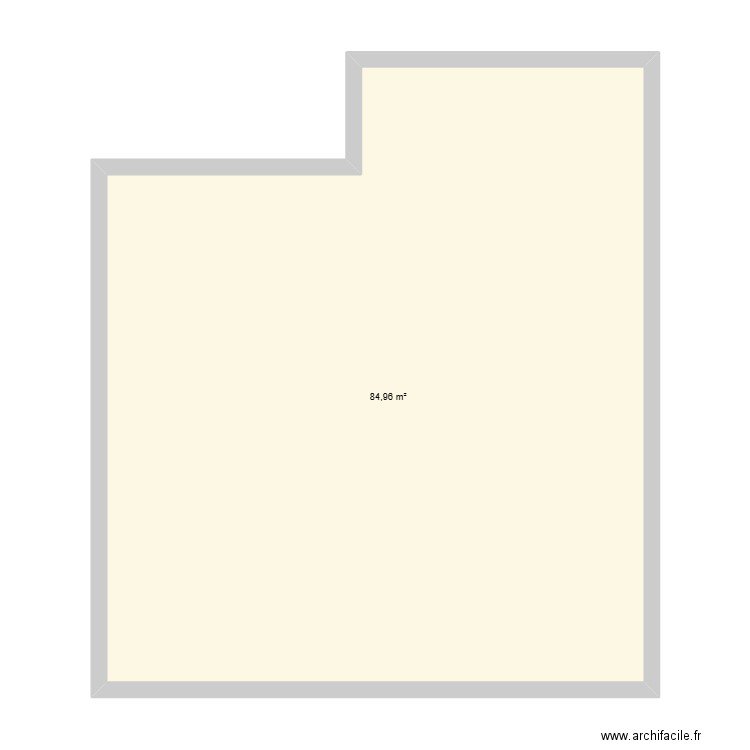 Maison Murs ext rdc (sans garage). Plan de 1 pièce et 85 m2