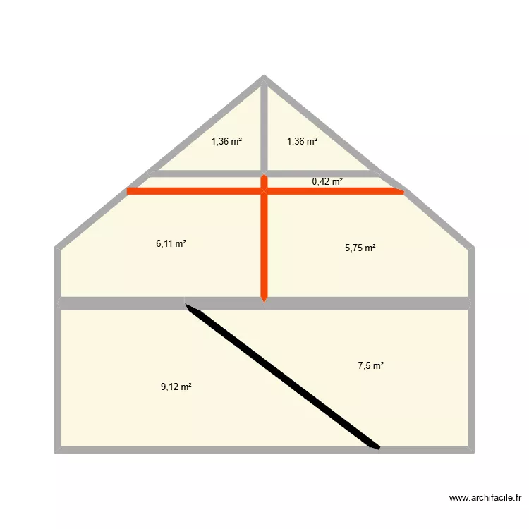 grange coupe. Plan de 7 et 32 m² grange coupe. Plan de 7 et 32 m²