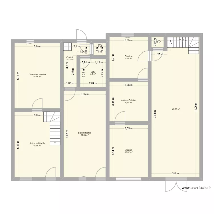aywailles. Plan de 11  et 144 m²