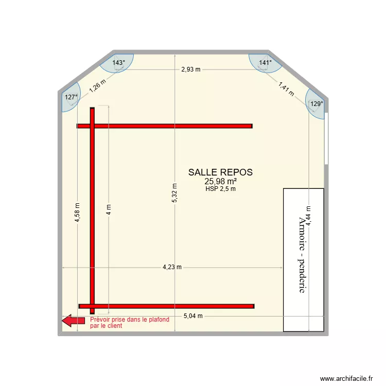 ADIMC 16 SALLE DE REPOS. Plan de 
