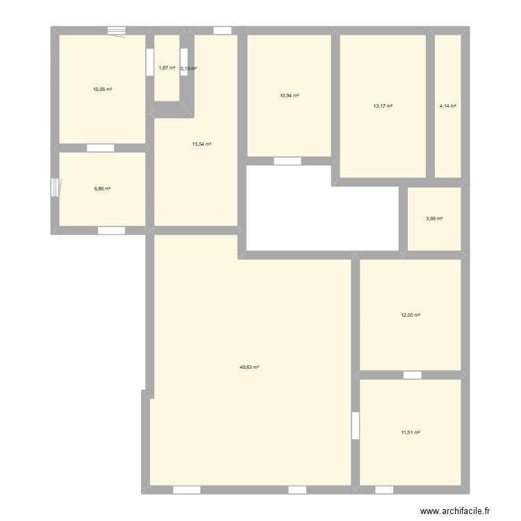 apres travaux. Plan de 12 pièces et 138 m2