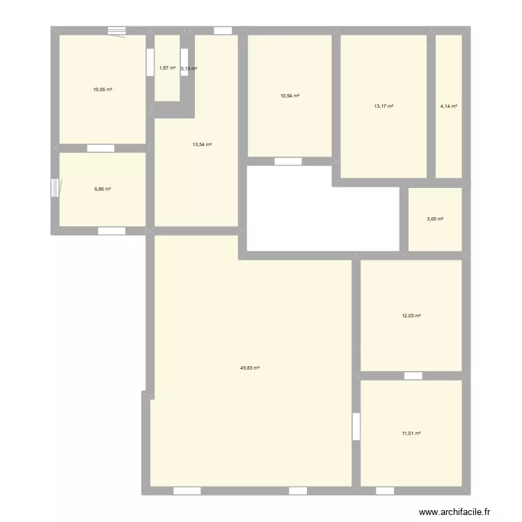 apres travaux. Plan de 