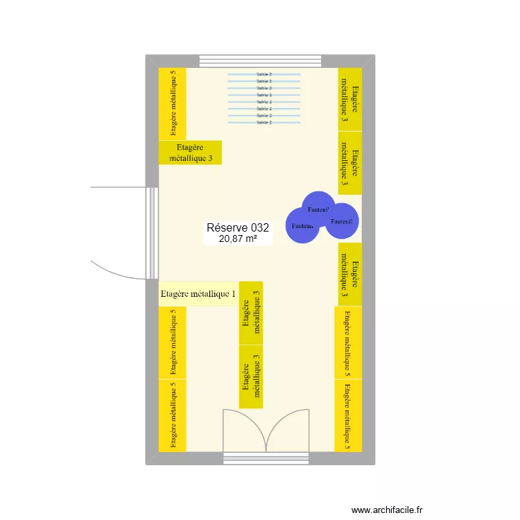 Réserve 032. Plan de 1 et 21 m² Réserve 032. Plan de 1 et 21 m²