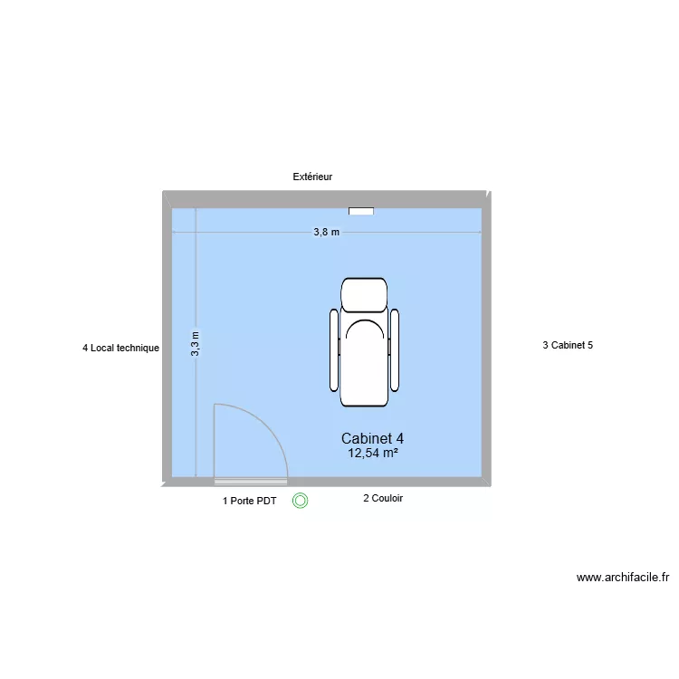 50683 Cabinet 4. Plan de 1 et 13 m² 50683 Cabinet 4. Plan de 1 et 13 m²