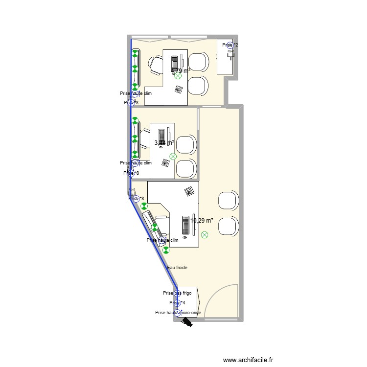 Bureau Itshak. Plan de 0 pièce et 0 m2