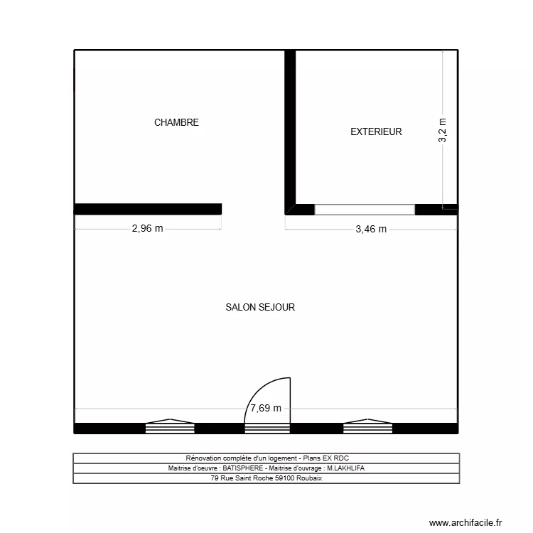 Plan LAKHLIFA R+1 EX V1. Plan de 