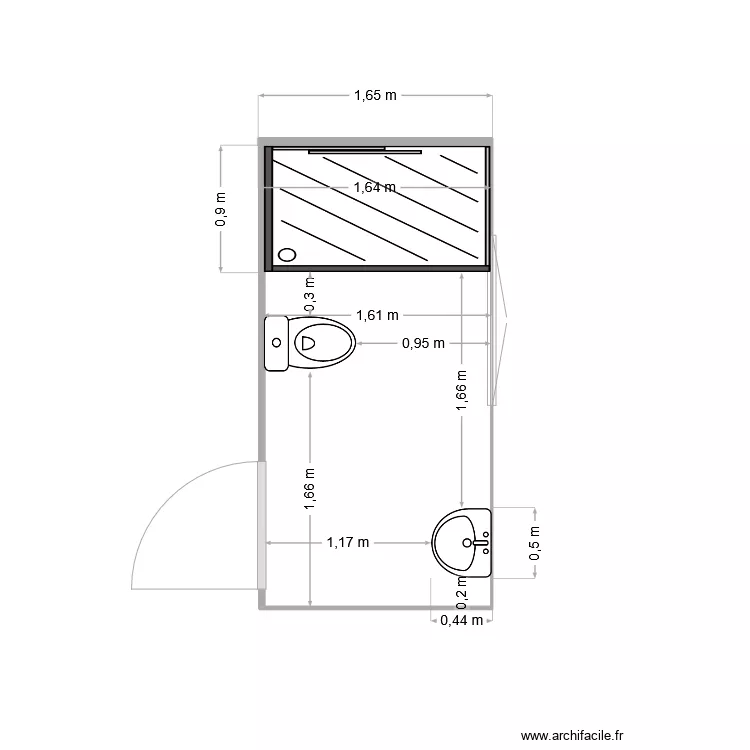 SDB RDC. Plan de SDB RDC. Plan de