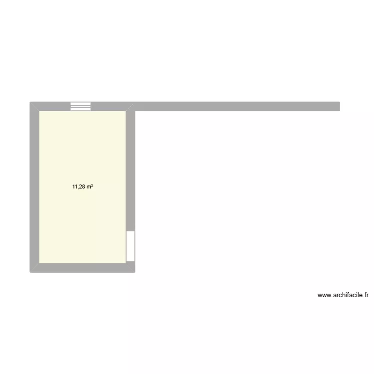 salon. Plan de 1  et 11 m²