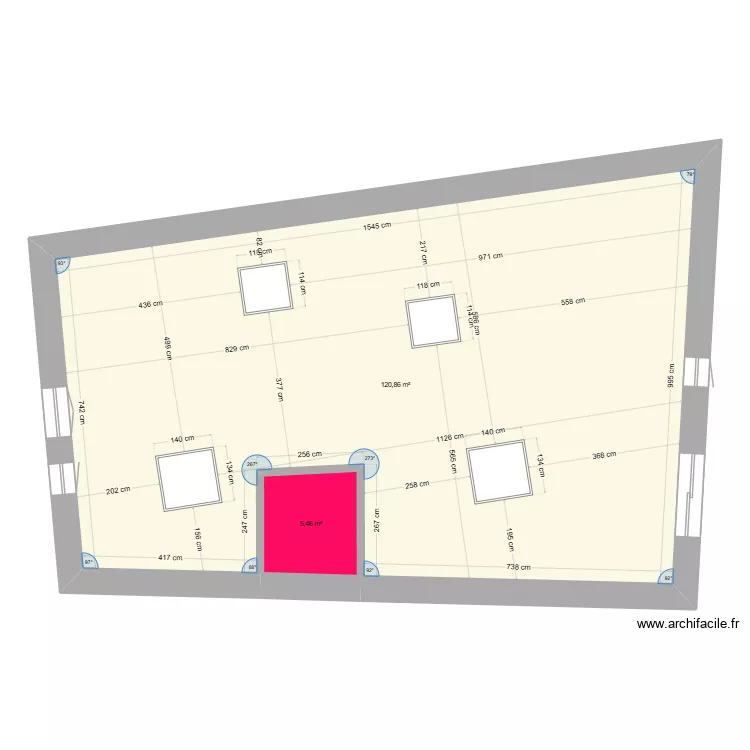 2i&eacute;me pomerols 3 nu. Plan de 2 Pièces et 126 m²