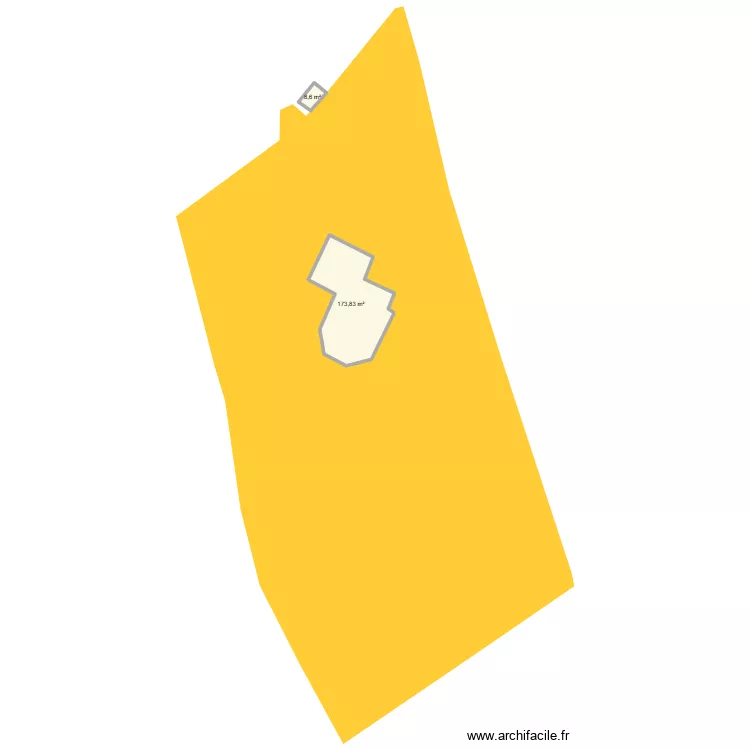 plan maison. Plan de 2 pièces et 182 m²