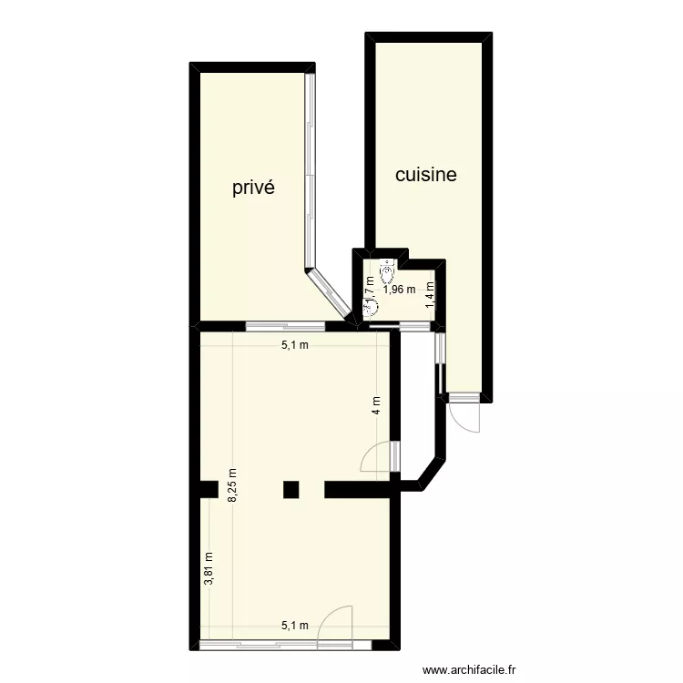 la trattoria am&eacute;nagement. Plan de 