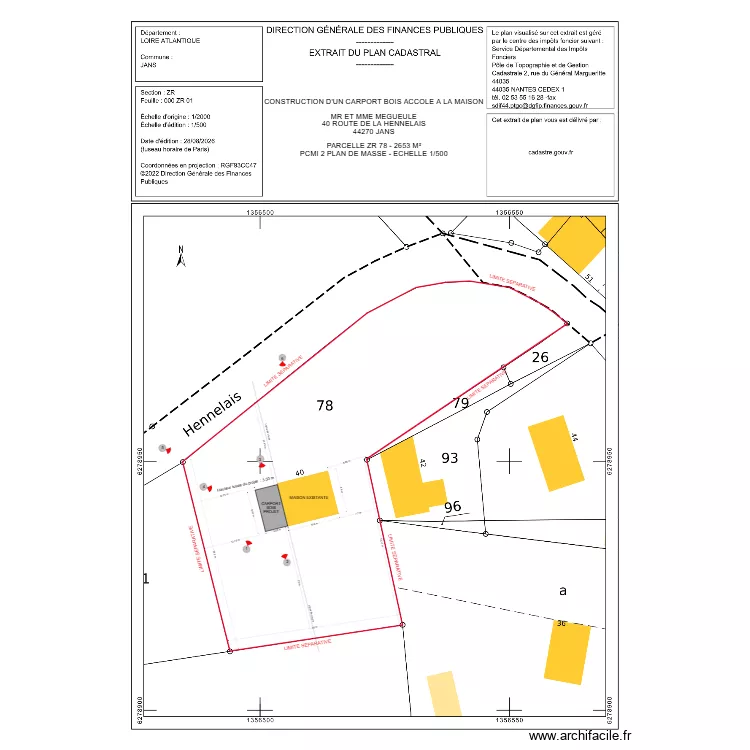PCMI  2 MEGUEULE. Plan de 