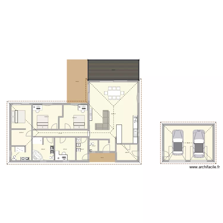 Projet 3. Plan de 11 Pièces et 188 m²