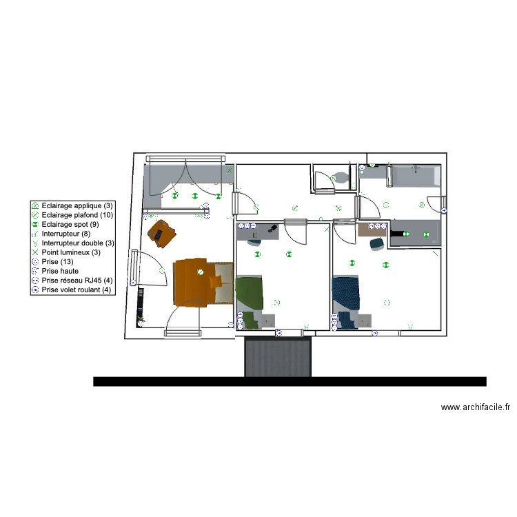 R+1 ELEC. Plan de 0 pièce et 0 m2