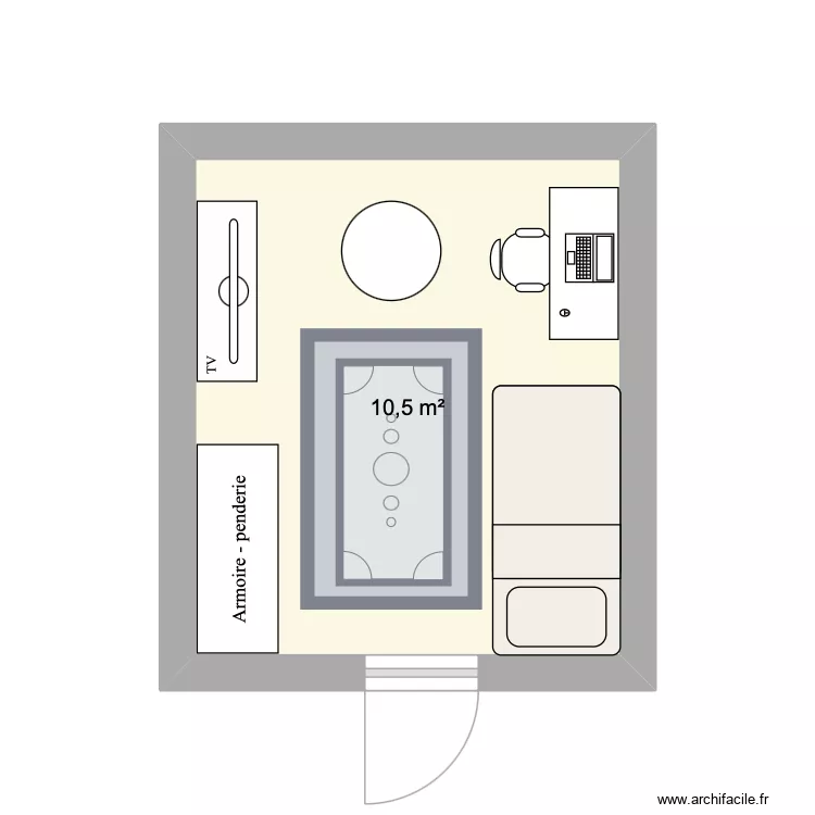 chambre CS rennes. Plan de 1 et 11 m² chambre CS rennes. Plan de 1 et 11 m²