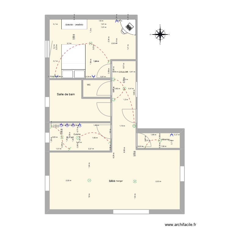 appartement f2 Riadh 2TNE1;. Plan de 0 pièce et 0 m2