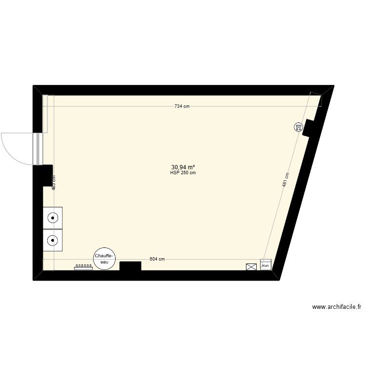 BERGER garage. Plan de 1 pièce et 31 m2