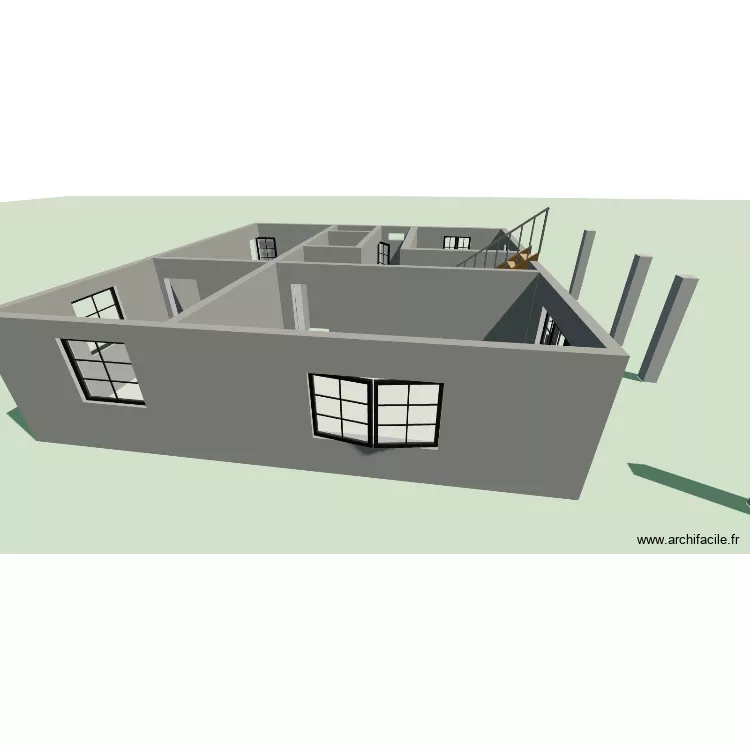 TRANO. Plan de 4 Pièces et 52 m²