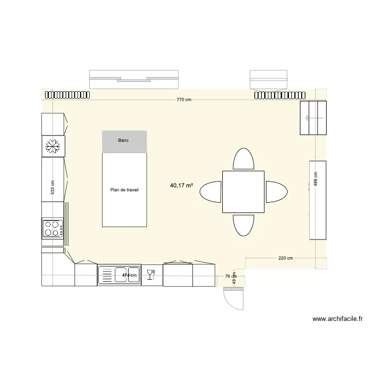 Plan cuisine pour cuisinistes. Plan de 