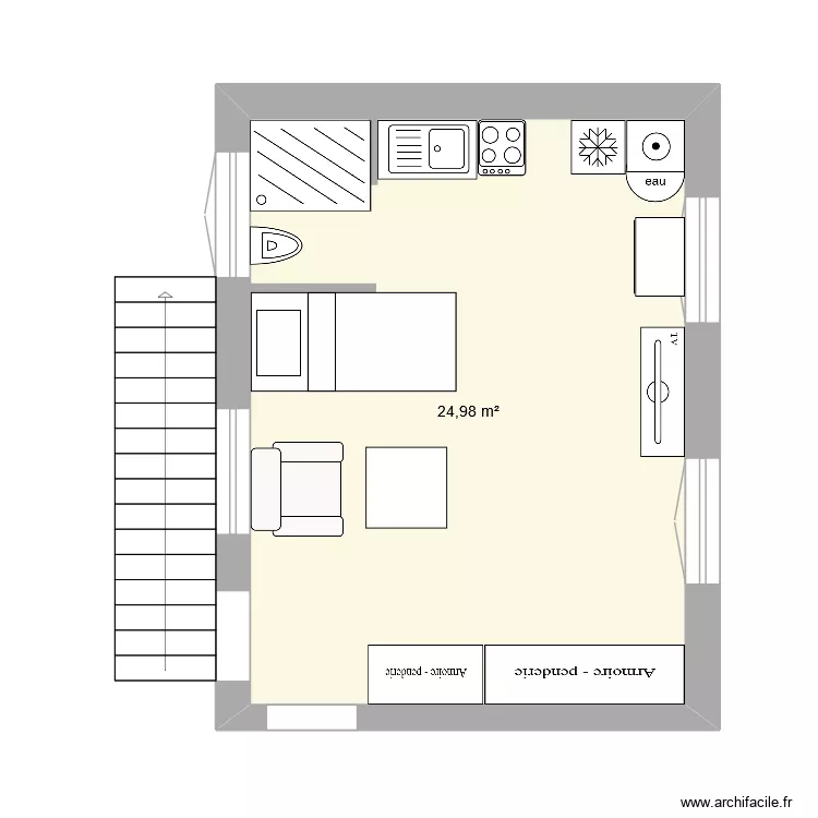 extension. Plan de 1 et 25 m² extension. Plan de 1 et 25 m²