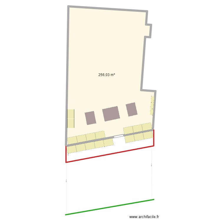 Aubière. Plan de 1 pièce et 256 m2