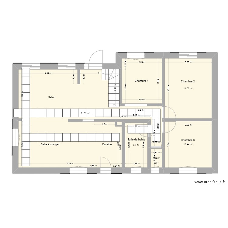 Attenschwiller bis_1. Plan de 5 pièces et 107 m2