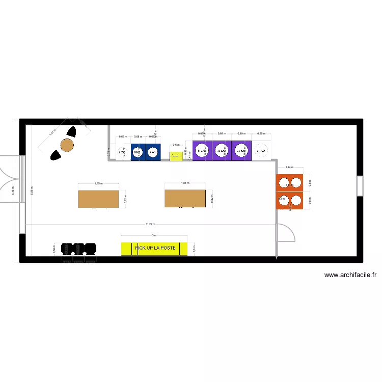 Local TRELISSAC. Plan de 1  et 88 m²