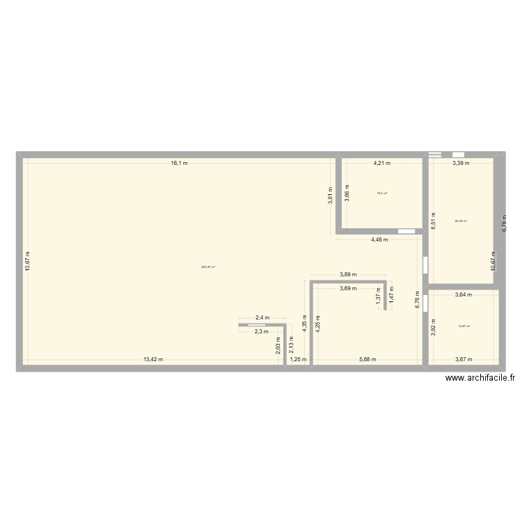 shawdato. Plan de 4 pièces et 253 m2